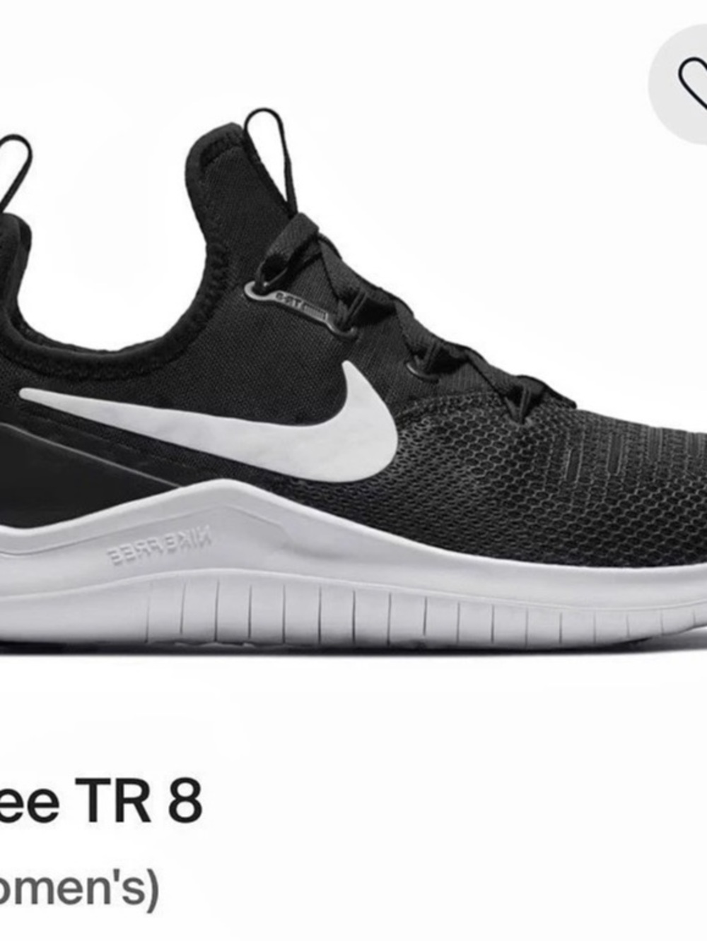 Nike Free TR 8 Women's Athletic Shoes Black & White